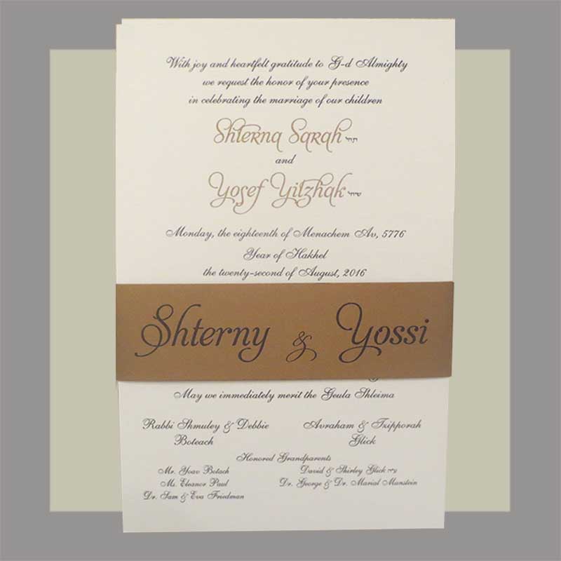 Invitation w Gold Names